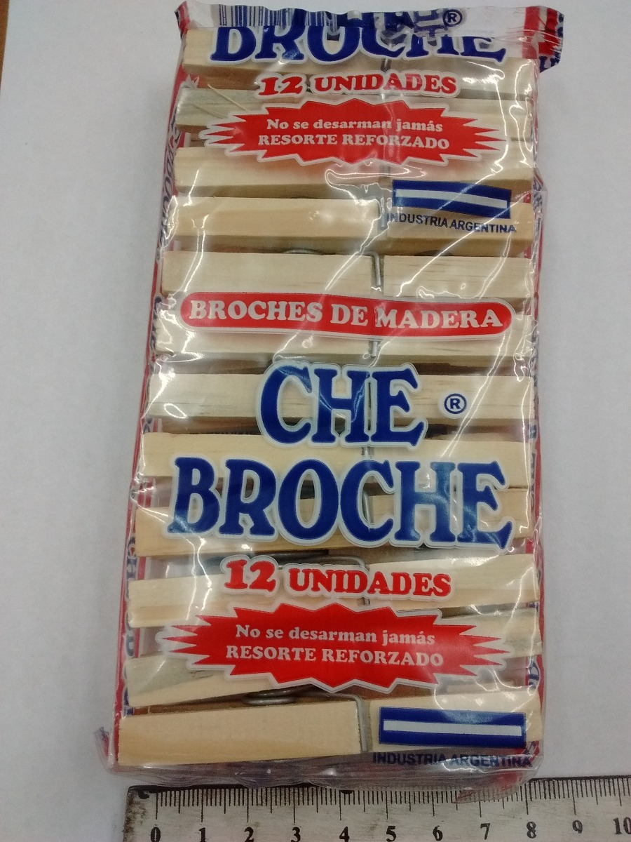 BROCHES DE MADERA CHE (12 unidades)